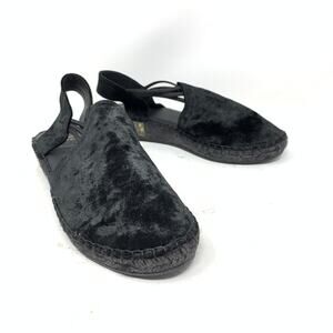 Toni Pons Espadrille Sandals Women's Size 35 US 5 Black Velvet Slingback NEW